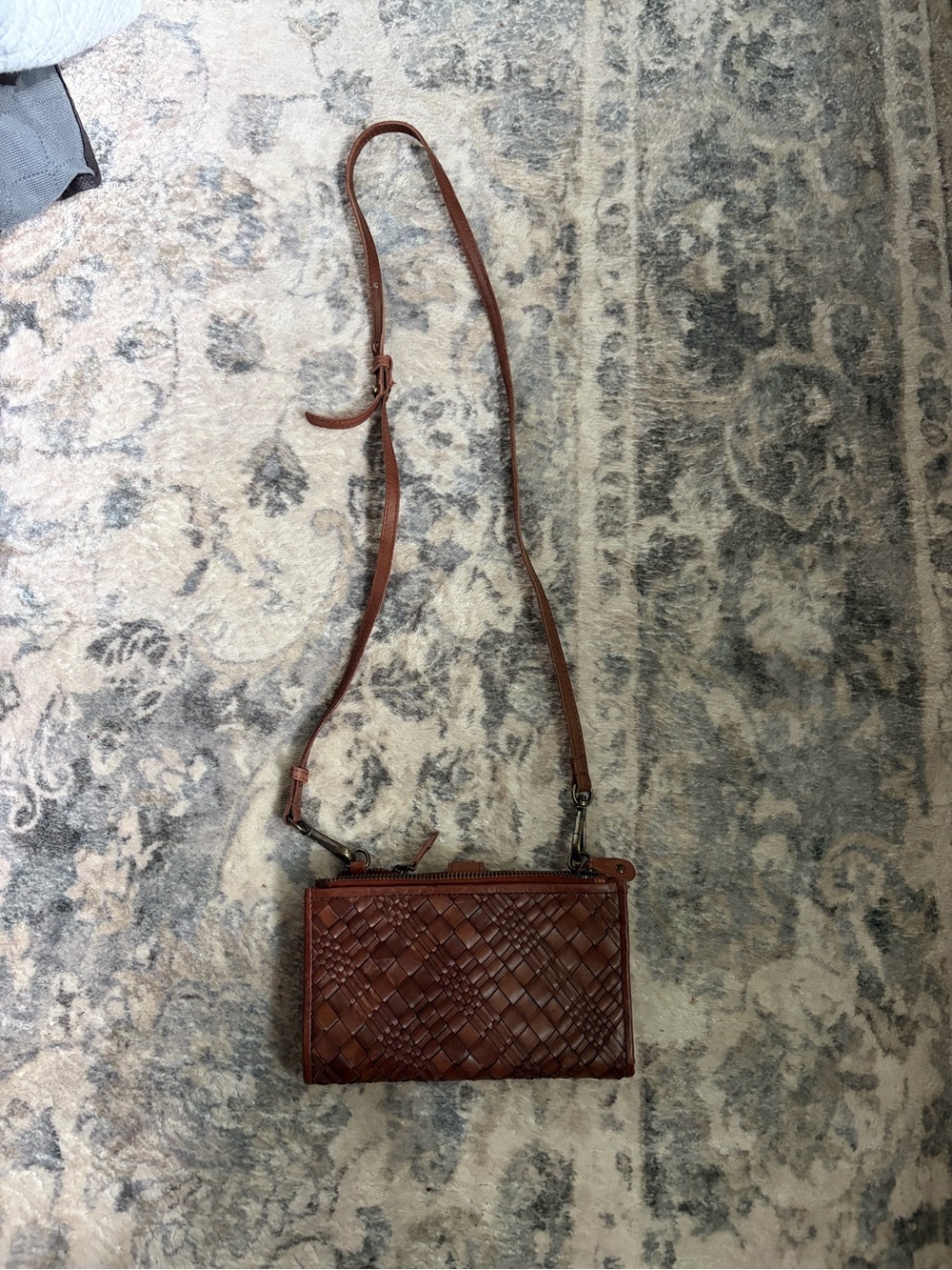 Brown wallet crossbody bag
